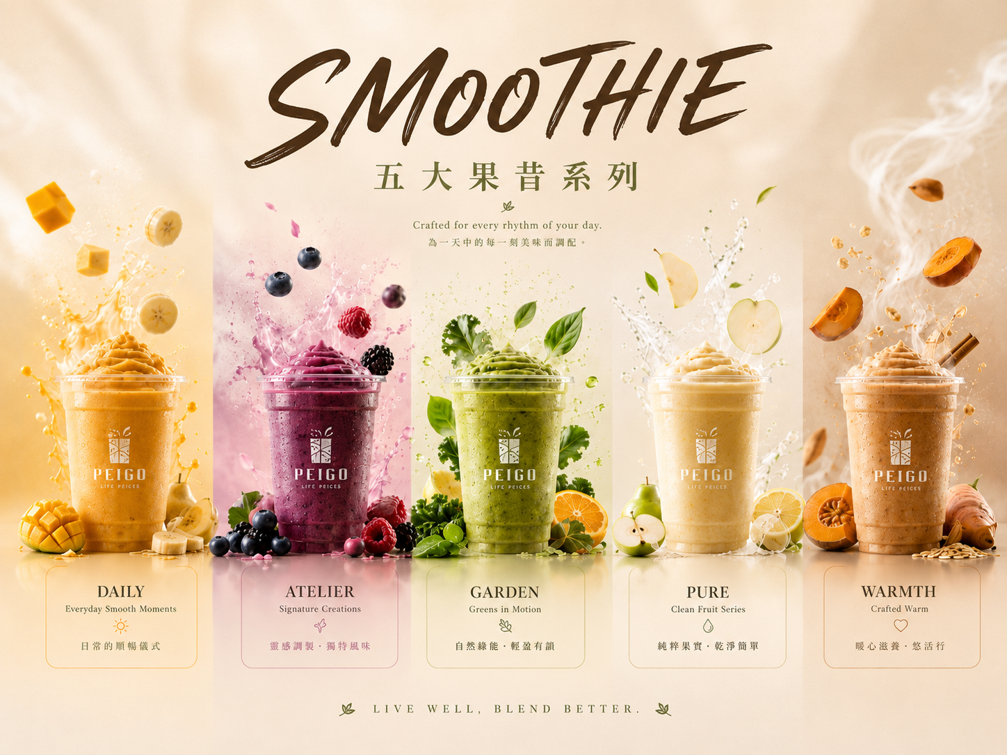 Smoothies 五大果昔系列